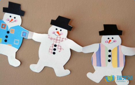 雪人剪纸剪法图片