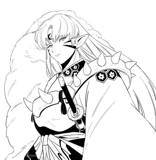 杀生丸简笔画全体