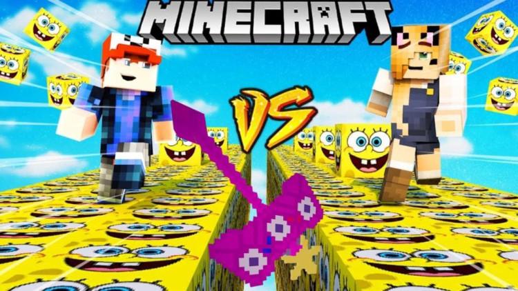 少云解说我的世界《海绵宝宝幸运方块大乱斗》ep2: 紫电巨锤!