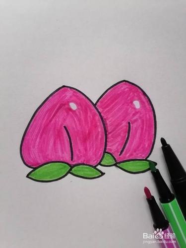 桃子简笔画怎么画