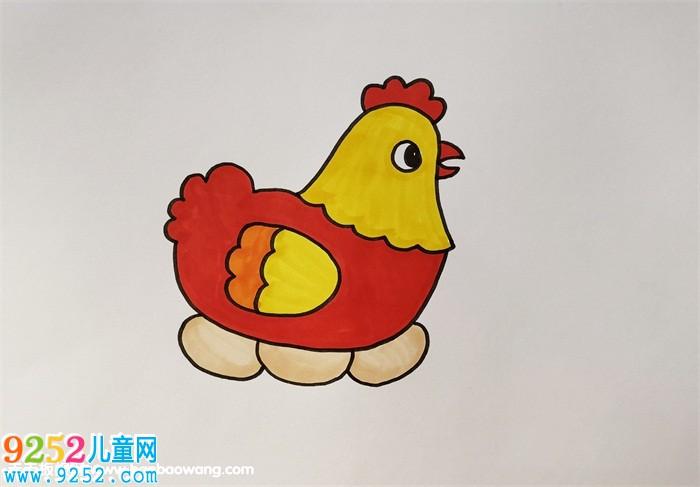 母鸡简笔画步骤 动物简笔画,鸡的简笔画