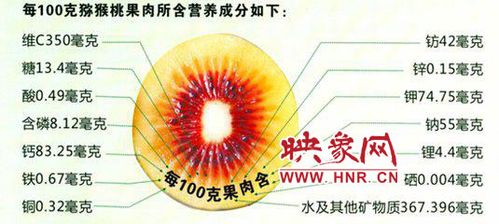 猕猴桃营养成分一览