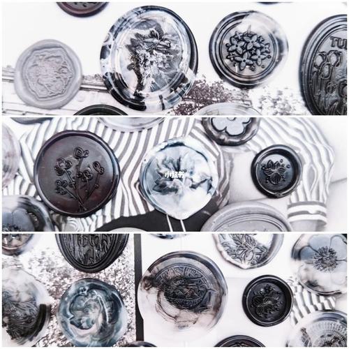 火漆配色参考·黑_火漆_兴趣爱好_文具手账