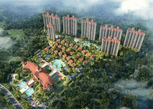 台湾风情小镇鸟瞰图