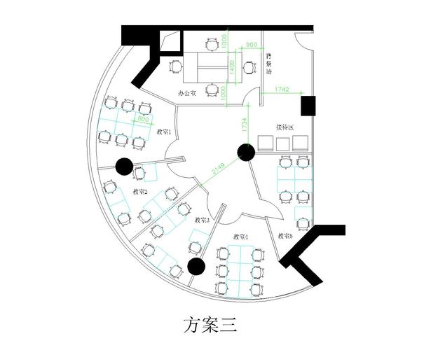 圆形办公室装修,特急!