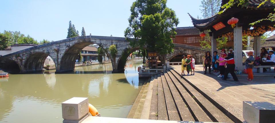 大仓桥一座老桥,建于明代1626年五孔拱形