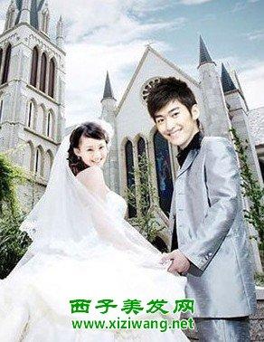 张翰郑爽的结婚照,超亲密