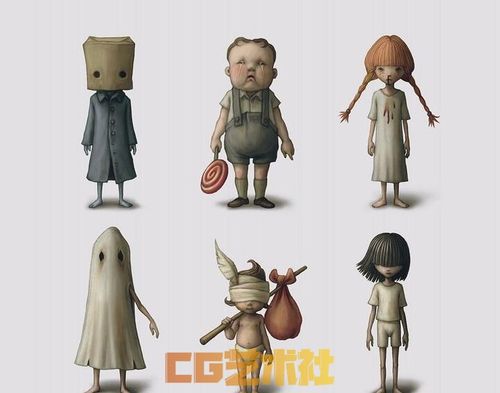 原画素材小小梦魇2设定画集特典壁纸126p