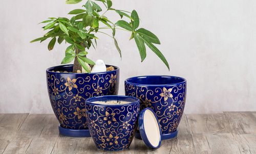 花盆陶瓷大花盆特大陶瓷盆栽花盆瓷盆阳台兰花盆种花植物简约花盆