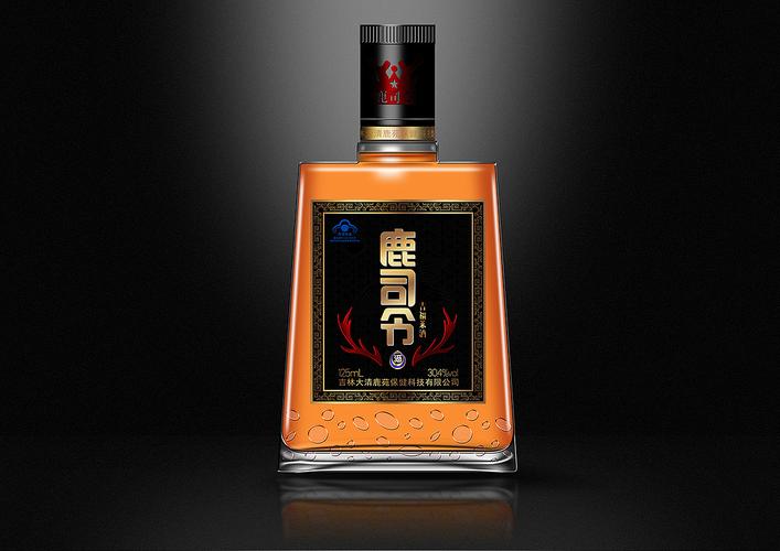 大清鹿苑鹿司令鹿血酒保健酒酒标包装设计
