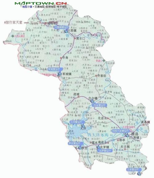 河北保定唐县地图简笔画