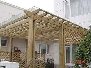 特价户外碳化防腐木 花架 葡萄架 车库 木制遮阳棚 实木庭院葡萄