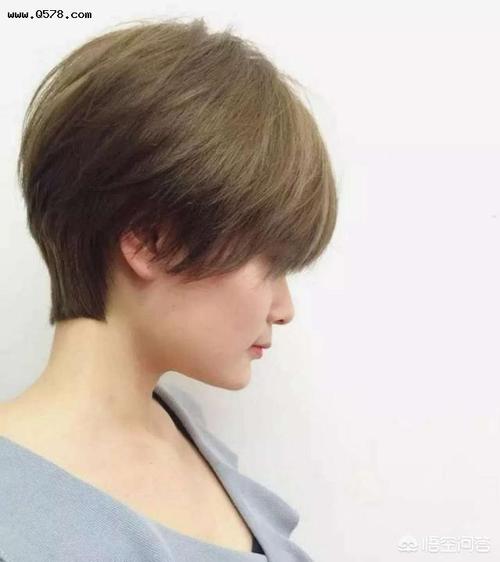 完全就是短发的样式,顶部留长打薄,形成更加飘逸的碎发风格