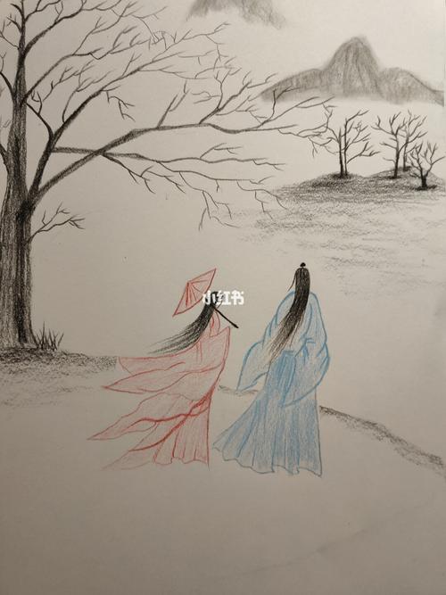 【有画生活】古风 风景 彩铅_风景_古风_彩铅_文化
