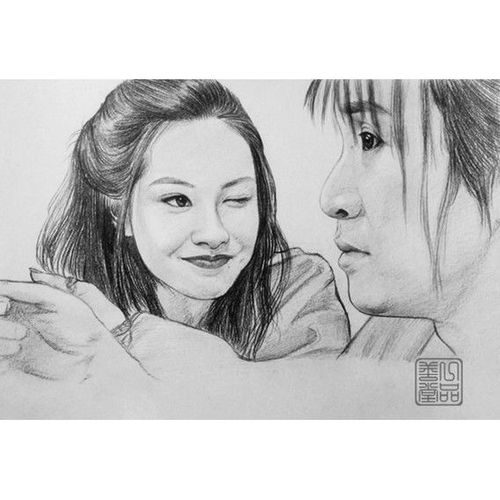 素描肖像画纯手绘人物人像画像油画代画素描头像自画