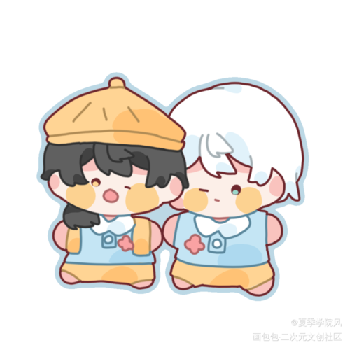 程小时和陆光(ノ゜゜)ノ_时光代理人白黑q版程小时陆光绘画作品