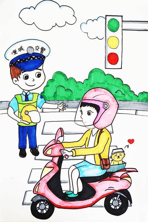 陕西澄城县漫画交通安全让文明与你有约