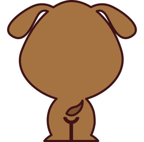 狗的卡通背后 dog"s behind cartoon