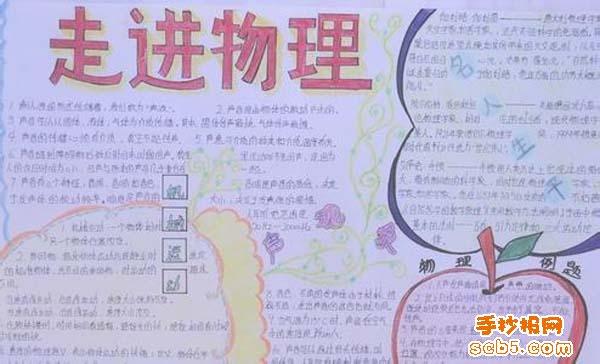 走进物理手抄报图片