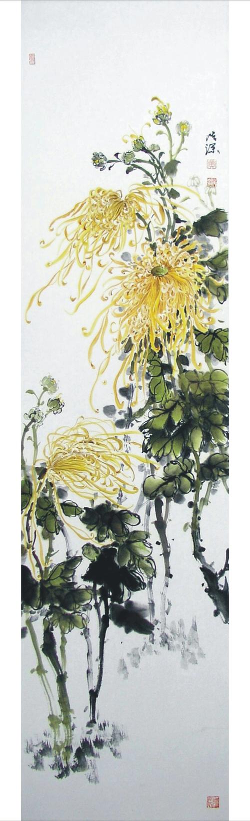 国画菊花百图欣赏(37)