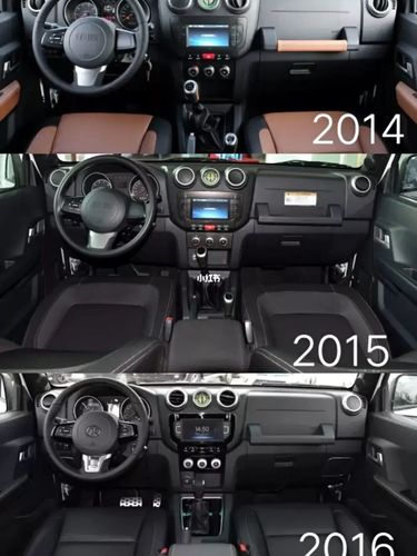 北京bj40历代车型的内饰照,不愧是国产中硬派越野车的