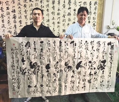 大岭山中风景好,金秋尽兴再挥毫……中国作家书法家邱春林丁酉重来