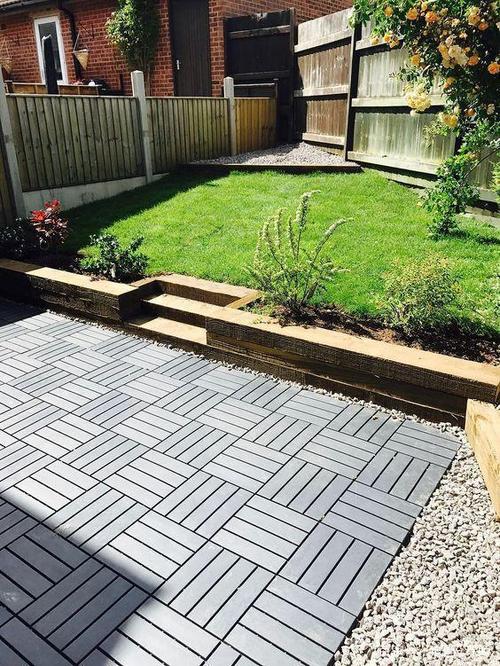 如果我有一方庭院,就在地面墙上铺这种水泥板,邻居见了都学着装