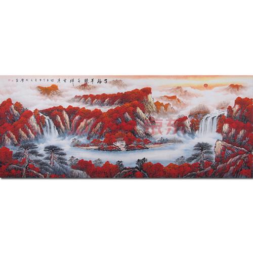 山水画大师 山东美协会员 胡成举《百福并臻千祥云集》