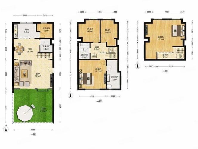 绿地金山名邸(别墅)4室2厅3卫198.84㎡南北490万