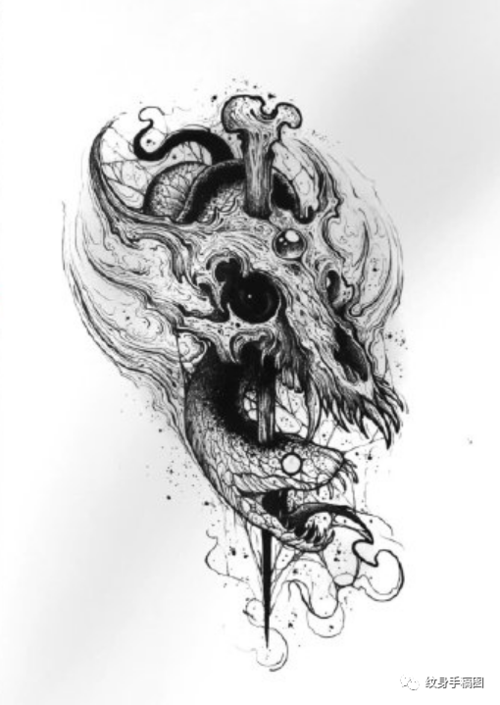 纹身图案 纹身手稿 暗黑纹身素材 最新纹身手稿