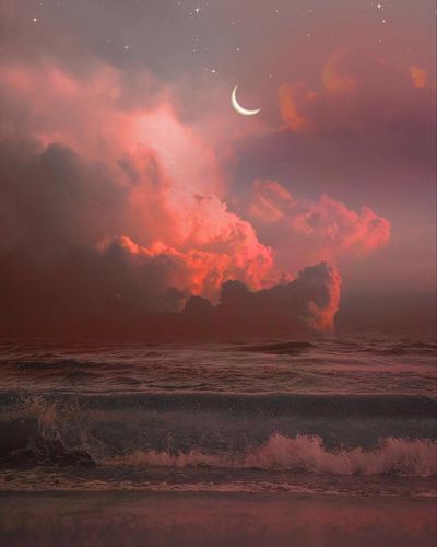 月与星河共筑美好 morgan 风景壁纸/湖光山色/夜景摄影/小清新/天空
