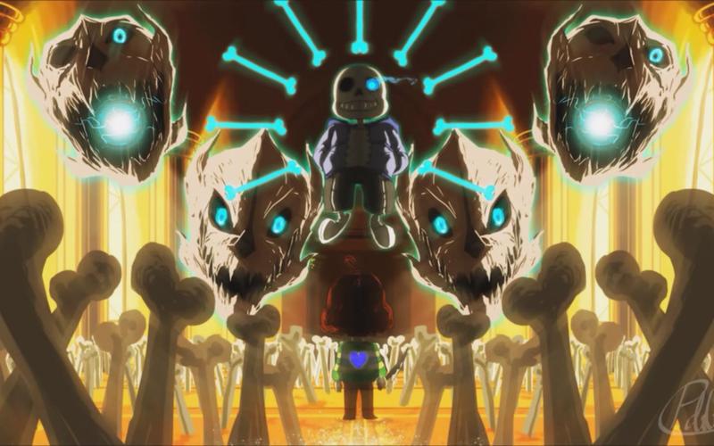 传说之下geboss战大战骷髅sans