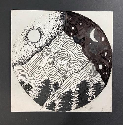 平面构成作业:对比,对称,节奏,均衡构成_平面构成_文化_绘画