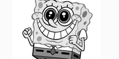 海绵宝宝素描铅笔画