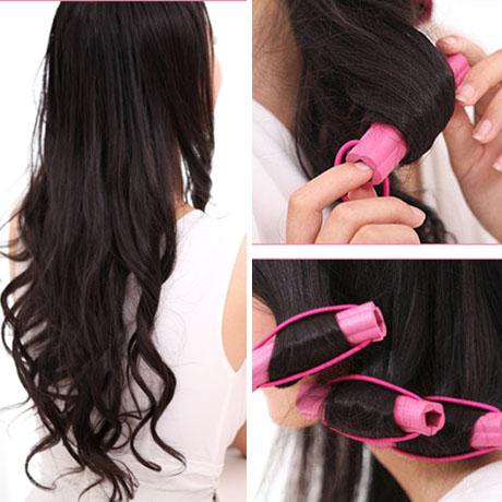 新款 卷发器 海绵夜间专用花朵型柔软海绵卷发棒 自粘发卷 6个1包