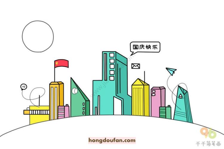 科技城市中国母亲手绘简笔画大全