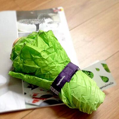 创意癖 白菜伞生菜伞 晴雨伞 三折叠时尚仿生蔬菜超轻量190g 现货