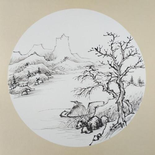 水墨山水画《独钓寒江雪》的绘制方法和详细步骤图,喜欢的收藏了