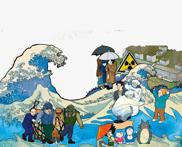 关键词 : 海,海浪,海啸,插画