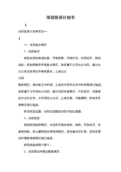 项目投资计划书.docx 11页