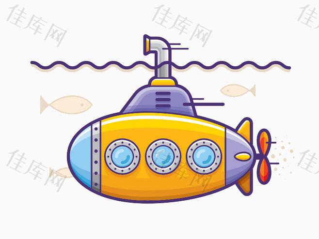 卡通潜水艇