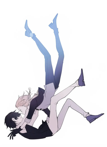 【板绘素材】坠入taの怀里,紧紧抱在一起,坠落姿势绘画参考~赶快get