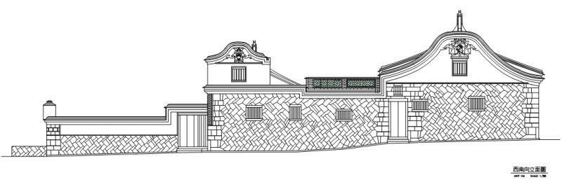 幼儿园红砖古厝简笔画