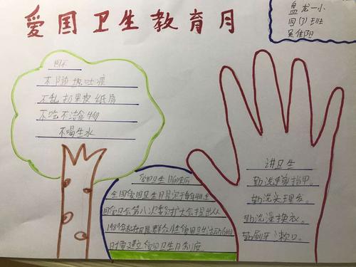 同心抗"疫","净"待花开——盘龙一小四(3)班爱国卫生月主题活动手抄报