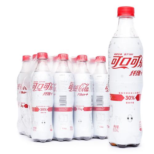 可口可乐纤维500ml12瓶整箱碳酸无糖饮料网红白色碳酸饮料