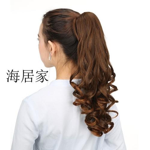 新款蓬松逼真 2017 马尾假发女气质女扎发带绑带大卷