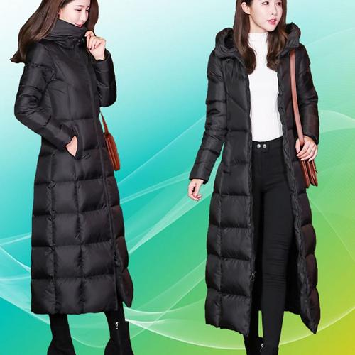 2018新款正品牌羽绒服唯品会特卖中长款女装京东购物商城修身显瘦