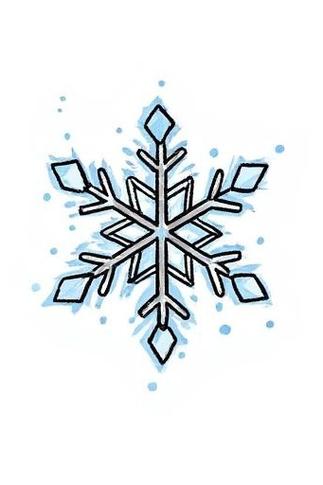 ❄️冰窗花简笔画�