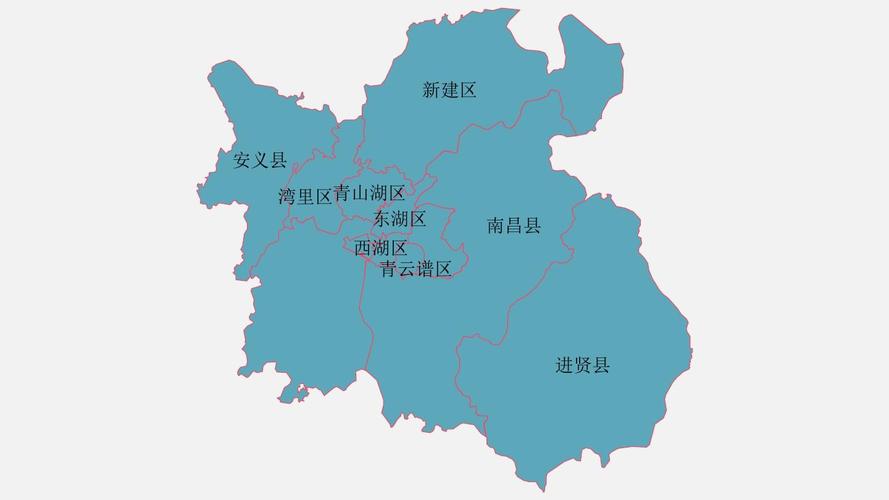 南昌地图高清全图矢量可编辑全市各县区行政区划地图