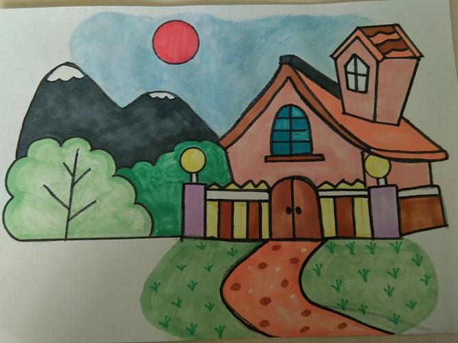 画春天———侯郎营小学五年级二班